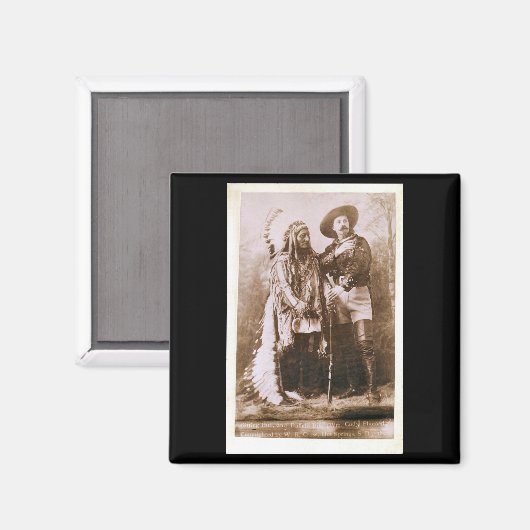 Sitting Bull en Buffalo Bill 1895 Magneet (Voorkant / Achterkant)