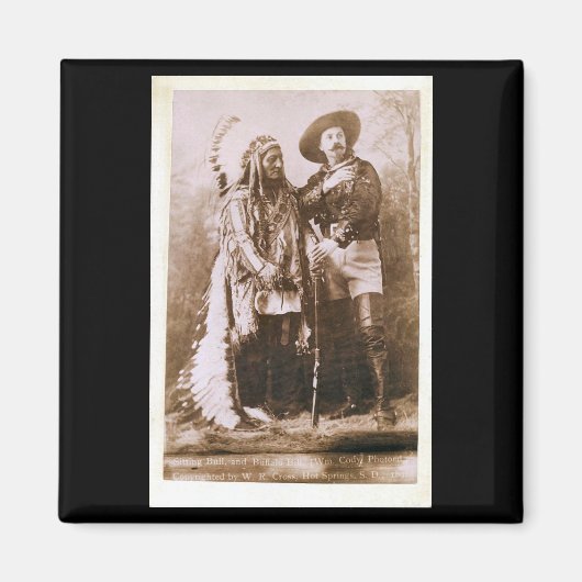 Sitting Bull en Buffalo Bill 1895 Magneet (Voorkant)