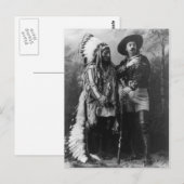 Sitting Bull en Buffalo Bill Portrait van 1885 Briefkaart (Voorkant / Achterkant)