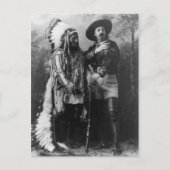 Sitting Bull en Buffalo Bill Portrait van 1885 Briefkaart (Voorkant)