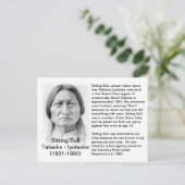 Sitting Bull FACT-KAART Briefkaart (Staand voorkant)