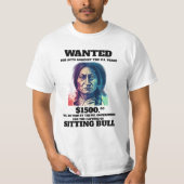 Sitting Bull Gezocht Poster T-shirt (Voorkant)