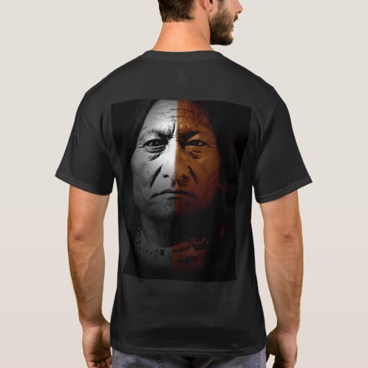 Sitting Bull grafisch ontwerp T-shirt (Achterkant)