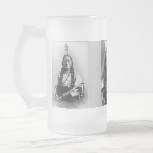 Sitting Bull, Hollow Horn Beer en Geronimo Matglas Bierpul (Links)