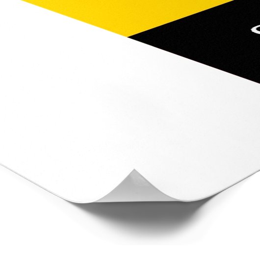 Sitting Bull in geel Poster (Hoek)