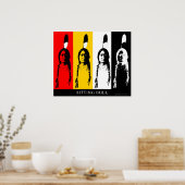 Sitting Bull in meerdere kleuren Poster (Keuken)