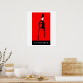 Sitting Bull in rood Poster (Keuken)