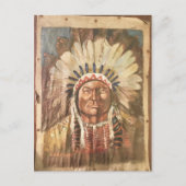 Sitting Bull Indian Chief Briefkaart (Voorkant)