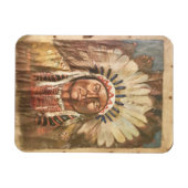 Sitting Bull Indian Chief Magneet (Horizontaal)