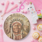 Sitting Bull Indian Chief Papieren Bordje (Feest)