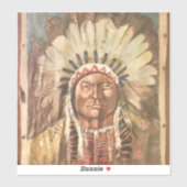 Sitting Bull Indian Chief Sticker (Vel)