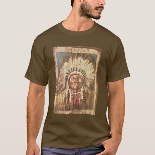 Sitting Bull Indian Chief T-shirt (Voorkant)