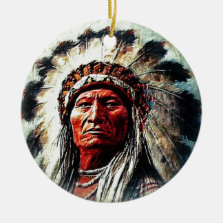 Sitting Bull Keramisch Ornament