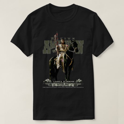 Sitting Bull Lakota Nation Warrior T-shirt (Design voorkant)
