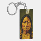Sitting Bull Native American First Nations Chief Sleutelhanger (Voorkant Links)