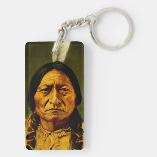 Sitting Bull Native American First Nations Chief Sleutelhanger (achterkant)
