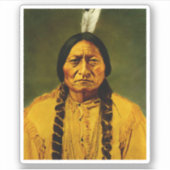 Sitting Bull Native American First Nations Chief Sticker (Voorkant)