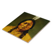 Sitting Bull Native American First Nations Chief Tegeltje (Zijkant)