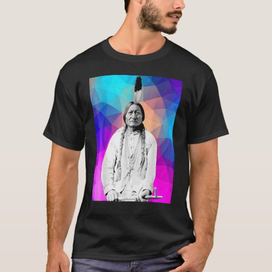 Sitting Bull Native American Indian Chief Lakota T-shirt (Voorkant)