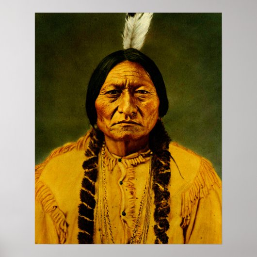 Sitting Bull Native American Indian Chief Poster (Voorkant)