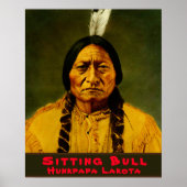 Sitting Bull Native Amerikaans stamhoofd Poster (Voorkant)