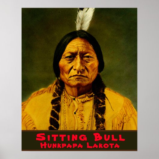 Sitting Bull Native Amerikaans stamhoofd Poster (Voorkant)