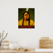 Sitting Bull Native Amerikaans stamhoofd Poster (Keuken)