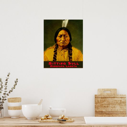 Sitting Bull Native Amerikaans stamhoofd Poster (Keuken)