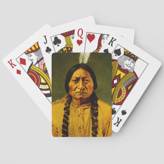 Sitting Bull Native Amerikaanse Chief  Pokerkaarten (Achterkant)