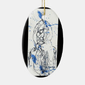 Sitting Bull - Oorspronkelijk ontwerp van Lance Br Keramisch Ornament (Rechts)