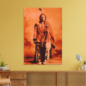 "Sitting Bull" op CANVAS Native American Rendering Afdruk (Insitu (Woonkamer))
