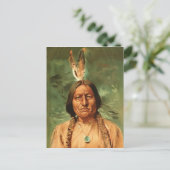 Sitting-Bull painted by William Gilbert Gaul 1890 Briefkaart (Staand voorkant)