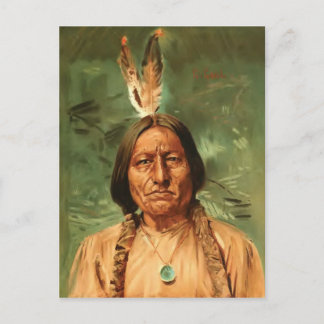 Sitting-Bull painted by William Gilbert Gaul 1890 Briefkaart