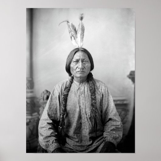 Sitting Bull Portrait - Circa 1883 Poster (Voorkant)