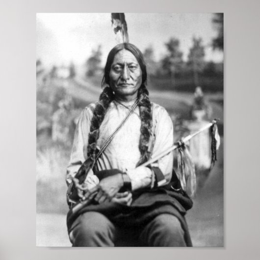 Sitting Bull Portrait Poster (Voorkant)