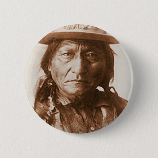 Sitting Bull Ronde Button 5,7 Cm (Voorkant)