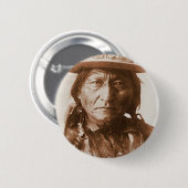 Sitting Bull Ronde Button 5,7 Cm (Voorkant /achterkant)