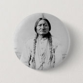 Sitting Bull Ronde Button 5,7 Cm (Voorkant)