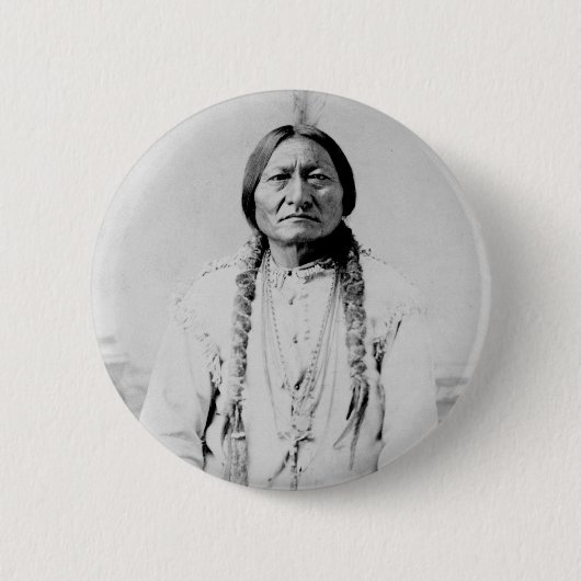 Sitting Bull Ronde Button 5,7 Cm (Voorkant)
