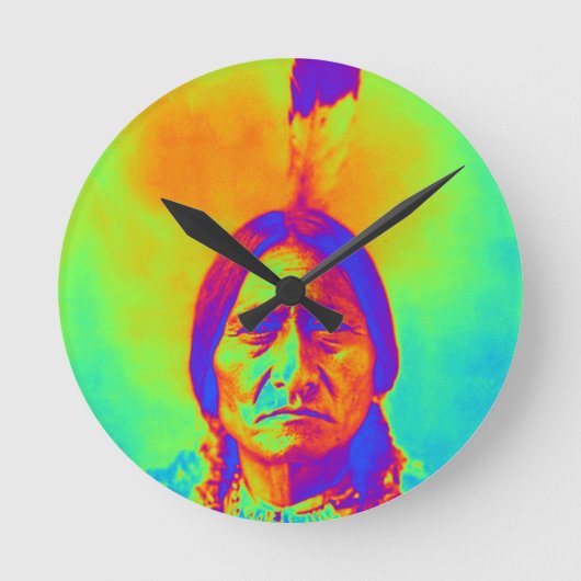 Sitting Bull Ronde Klok (Voorkant)