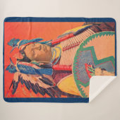 Sitting Bull Sherpa Deken (Voorkant (horizontaal))