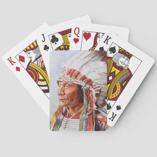 Sitting Bull-speelkaarten Pokerkaarten (Achterkant)
