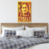 Sitting Bull Stretched Canvas Print (Insitu (Slaapkamer))