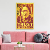 Sitting Bull Stretched Canvas Print (Insitu (Woonkamer))