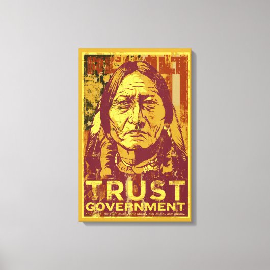 Sitting Bull Stretched Canvas Print (Voorkant)