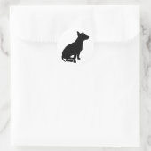 Sitting Bull Terrier Ronde Sticker (Tas)