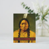 Sitting Bull Tribal American Native Father's Day Briefkaart (Staand voorkant)