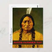 Sitting Bull Tribal American Native Father's Day Briefkaart (Voorkant / Achterkant)