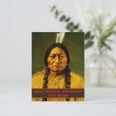 Sitting Bull Tribal Best Native American Papa ooit Briefkaart (Staand voorkant)