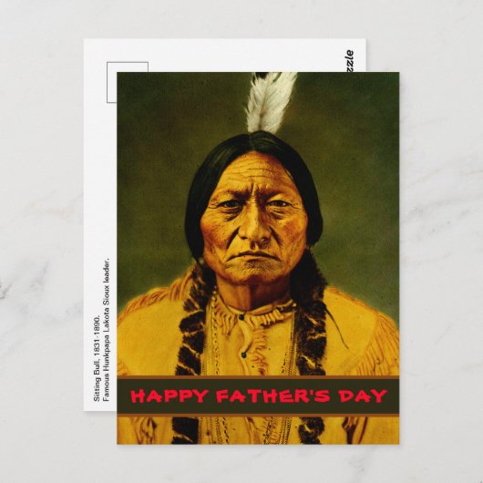 Sitting Bull Tribal Native American Vaderdag Briefkaart (Voorkant / Achterkant)
